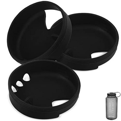 Impresa [3 Pack] Silicone Mouth Splash Guard fits Nalgene Wide Mouth Lid Water Bottles