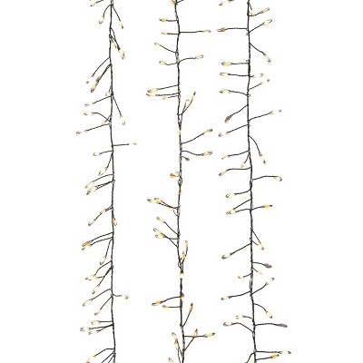 Kurt Adler 9.8-Foot 300-Light Warm White LED Fairy Light Cluster Garland