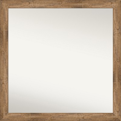 Amanti Art Owl Brown Narrow Non-Beveled Wood Framed Wall Mirror