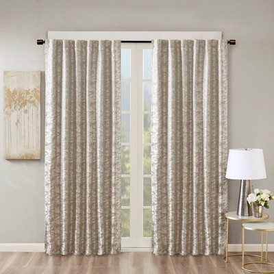 Luxury Jacquard Curtain: Blackout Lining, Rod Pocket and Back Tab, Single Panel