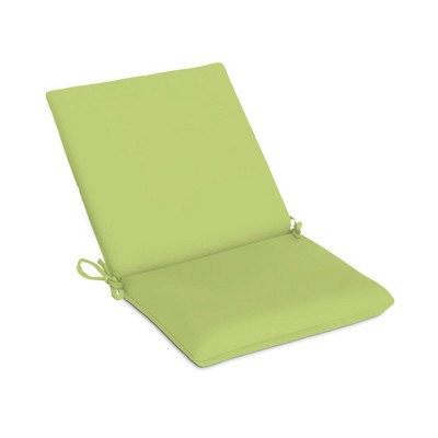 Casual Cushion Solid 1-Piece Outdoor Iron Dining Seat/Back Chair Pad, 19"W x 36"L