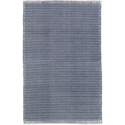 Annie Selke - Dash & Albert Herringbone Indigo/White Handwoven Indoor/Outdoor Rug