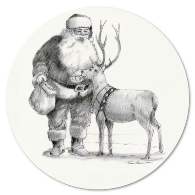 Santa's Love Circular Wood Dècor