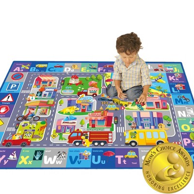 QUOKKA ABC Baby Playmat for Floor - Plush Playmat for Kids - Machine Washable