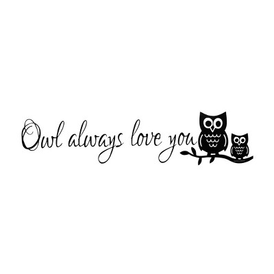 Unique Bargains Night Owl Pattern Bedroom Living Room Wall Stickers Removable Art Decal