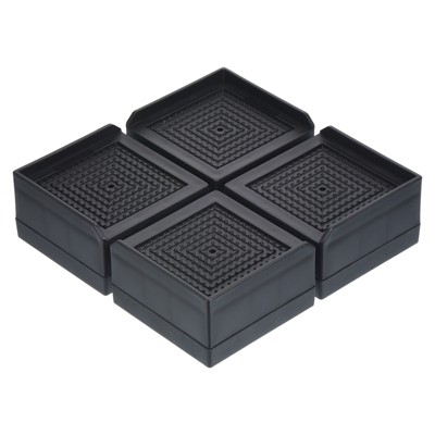Unique Bargains Square Adjustable Support Block Desk Sofa Table Bed Furniture Risers 4 Pcs