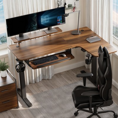 EUREKA ERGONOMIC 60"x23" L Shaped Standing Desk with Accessories Set