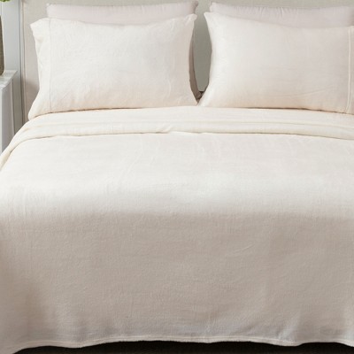 Solid Velvet Plush Fleece Sheet Set - Great Bay Home
