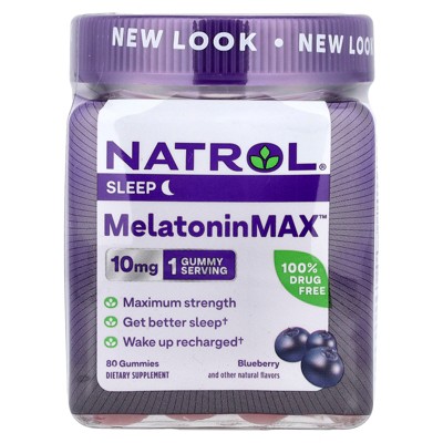 Natrol MelatoninMax™, Blueberry, 10 mg, 80 Gummies