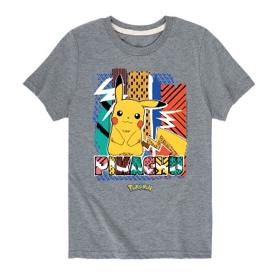 Boys' - Pokémon - Pikachu Pattern Short Sleeve Graphic T-Shirt