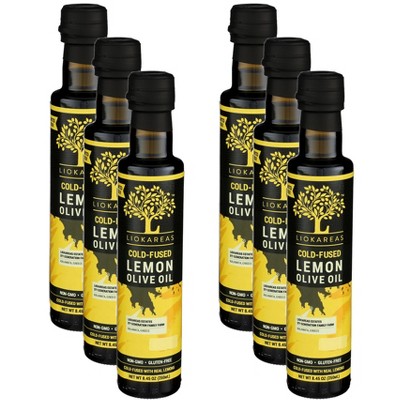 Liokareas: Cold Fused Lemon Greek Olive Oil - Case of 6 - 8.45 oz