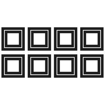 Gallery Frames Peel and Stick Wall Decal Black - RoomMates: Vinyl Self-Adhesive Modern Decor, 16 Pieces