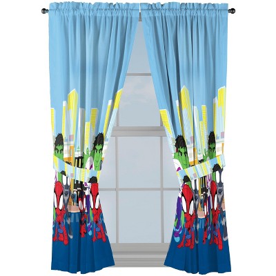 Sunny Side Up Spidey & His Amazing Friends Curtains for Kids Bedroom 4-Piece Drape Set Pack of 1