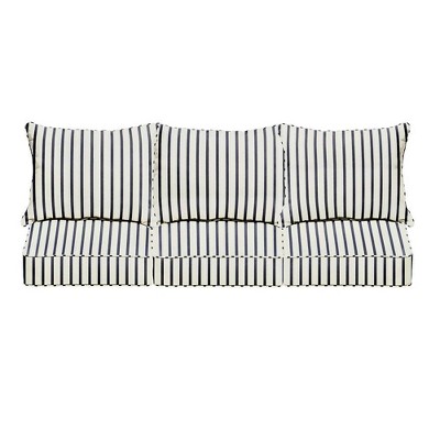 Sunbrella Outdoor Corded Sofa Pillow and Cushion Set