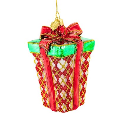 Huras Family 4.0 Inch Surprise Gift Box Christmas Tree Ornament , Christmas Present (1PC)