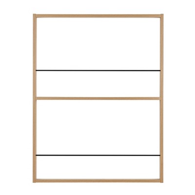 27.5" x 21.25" Steiner Square Modern 2-Tier Kids' Display Wall Mounted Bookshelf Beech - Danya B.: Nursery Floating Storage Shelf