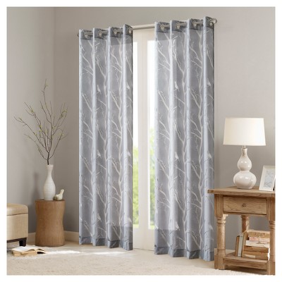 Layla Sheer Bird Window Curtain Panel