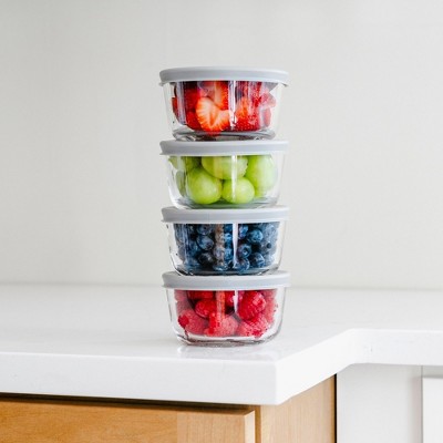 Dura Culina® 8pc (Set of 4) 7 oz. Glass Food Round Storage Set