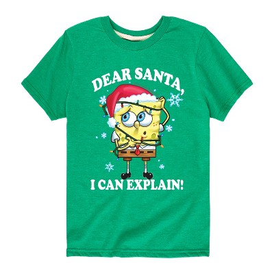 Boys' - SpongeBob SquarePants - Dear Santa Short Sleeve Graphic T-Shirt