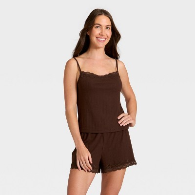 Women's Variegated Rib Tank and Shorts Pajama Set - Auden™