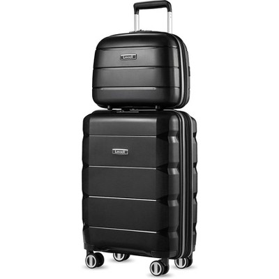LUGGEX Carry on Luggage with Spinner Wheels, Lightweight Expandable Durable Suitcase, 2 Piece Set(14/20)