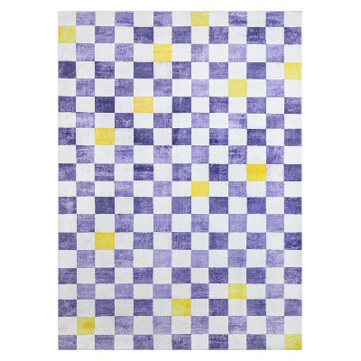Town & Country Play Niko Checkmate Area Rug Purple