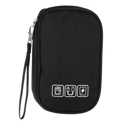 Unique Bargains Double Layers Portable Electronic Organizer 7.48"x4.72"x1.38"
