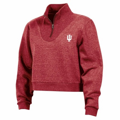 NCAA Indiana Hoosiers Women's Quarter Zipped Sweatshirt
