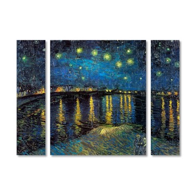Trademark Fine Art-Vincent van Gogh 'The Starry Night II' Multi Panel Art Set Large