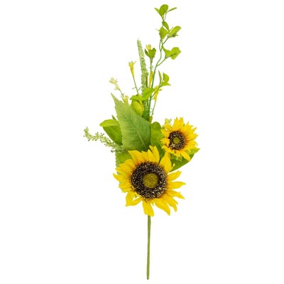 Allstate Floral Wildflower and Sunflower Artificial Floral Silk Spray - 19" - Yellow