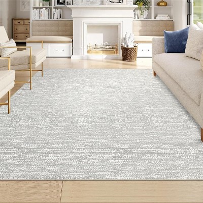Coucheta Washable Area Rug , Modern Non-Slip Low Pile Indoor Carpet Machine Washable Soft Floor Mat for Living Room Bedroom Office,Multi-Color & Size