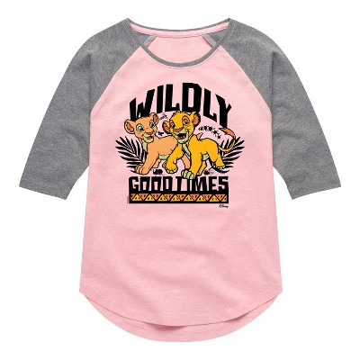 Girls' - Disney - The Lion King Shirt Tail Raglan Graphic T-shirt