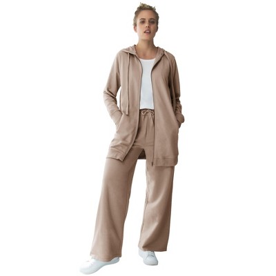 ellos Wide Leg French Terry Sweatpant