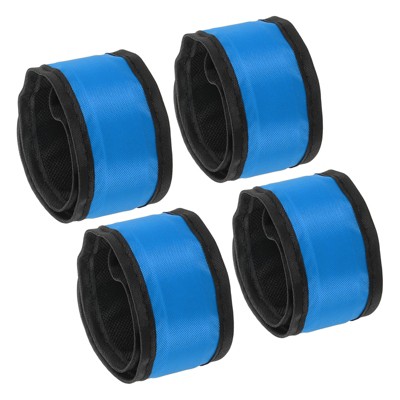 Unique Bargains Personal Reflectors for Wrist Ankle Night Run Cycling Safety LED Bracelet 4 Pcs L