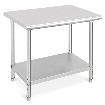 Stainless Steel Workbench - Durable, Rust-Resistant, Easy to Clean, Heavy Duty, Adjustable Height
