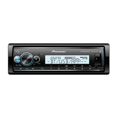 Pioneer® MVH-MS512BS Marine Head Unit, Single-DIN, LCD with Smart Sync Compatibility, Bluetooth®, and Sirius-XM® Ready in Black