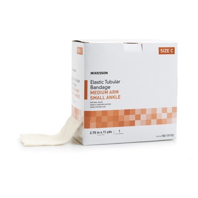 McKesson Spandagrip Cotton-Poly Blend Elastic Tubular Support Bandage Beige NonSterile Size C 2-3/4 Inch X 11 Yard 1 Ct