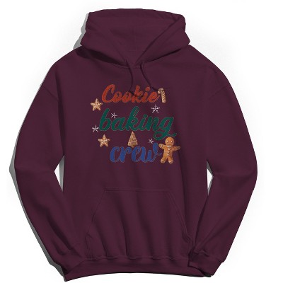Rerun Island Men's Christmas Cooking Baking Crew Long Sleeve Graphic Cotton Hoodie