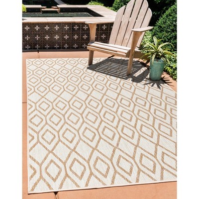 Jill Zarin Outdoor Turks and Caicos Trellis Woven Area Rug