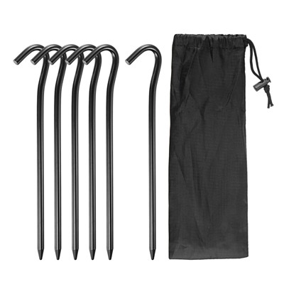 Unique Bargains Outdoor Camping Aluminum Tent Stake and Storage Bag 7.2"
