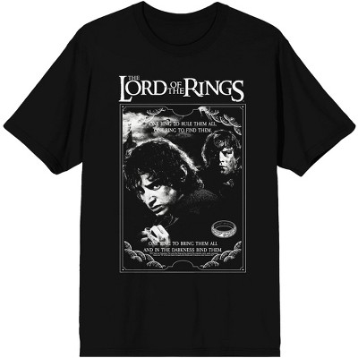 Lord of the Rings Stylized Poster Art Men's Black Short Sleeve Tee