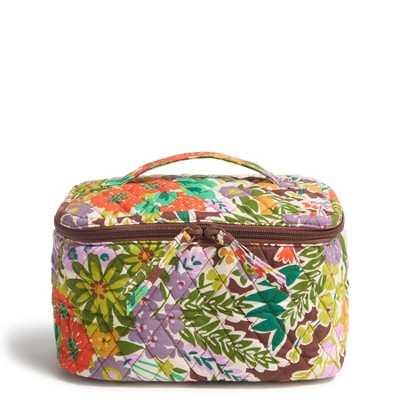 Vera Bradley Women's Outlet Cotton Essential Large Brush Up Cosmetic Toiletry Bag