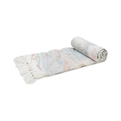 EY Essentials Marble Rose Quartz Accent Throw Blanket