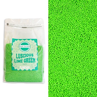 Mystic Sprinkles Plumpkins - Luscious Lime Green Nonpareils 5lbs Bulk Bag