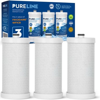 PureLine Replacement for Frigidaire WFC1B, PureSource NGRG 2000 Refrigerator Water Filter and Kenmore 9910, 469910, 46-9910 (3-Pack)