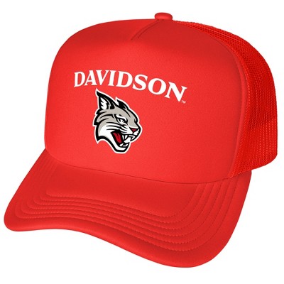 Davidson College Primary Logo Foam Trucker Cap Red Os