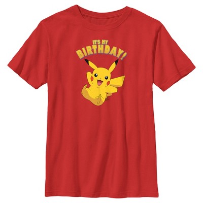 Boy's Pokemon Pikachu It's My Birthday T-Shirt