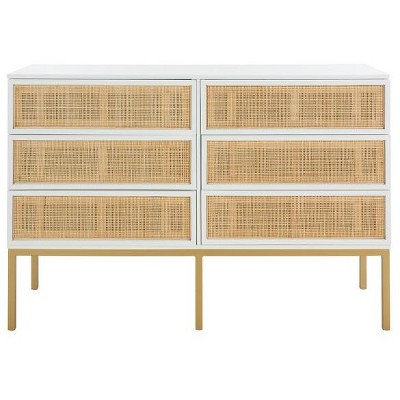 Zadie 6 Drawer Rattan Dresser - DRS5003 - Safavieh