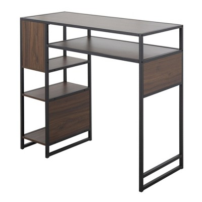 Okak Wooden Dining Table Display Farmhouse Bar Height Table with Storage Space for Dining Room Kitchen Living Room