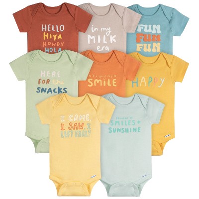 Onesies Brand Baby Neutral 8-Pack Onesies Bodysuits, Fun Fun Fun